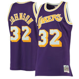 32-Magic Johnson Los Angeles Lakers  Hardwood Classics Swingman Jersey - Purple