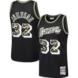 32-Magic Johnson Los Angeles Lakers Straight Fire Camo Swingman Jersey – Black