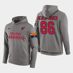 Men Arizona Cardinals #86 Ricky Seals-Jones New Season Player Pullover Hoodie - Gray