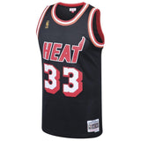 33-Alonzo Mourning Miami Heat  1996-97 Hardwood Classics Swingman Jersey - Black