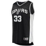 33-Dante Cunningham San Antonio Spurs  Jersey - Icon Edition - Black