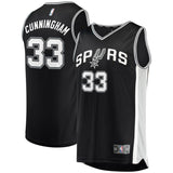 33-Dante Cunningham San Antonio Spurs  Jersey - Icon Edition - Black