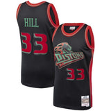 33-Grant Hill Detroit Pistons Hardwood Classics Christmas Swingan Collection Jersey – Black