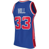 33-Grant Hill Detroit Pistons  Hardwood Classics Swingman Jersey - Blue