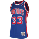 33-Grant Hill Detroit Pistons  Hardwood Classics Swingman Jersey - Blue