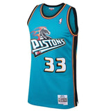 33-Grant Hill Detroit Pistons  Hardwood Classics Swingman Jersey - Teal
