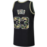 33-Larry Bird Boston Celtics  Straight Fire Camo Swingman Jersey – Black