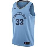 33-Marc Gasol Memphis Grizzlies Swingman Jersey - Statement Edition – Light Blue