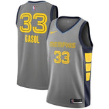 33-Marc Gasol Memphis Grizzlies Swingman Jersey – City Edition – Gray