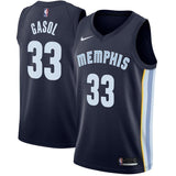 33-Marc Gasol Memphis Grizzlies Swingman Jersey Navy - Icon Edition