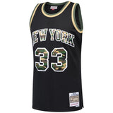 33-Patrick Ewing New York Knicks  Straight Fire Camo Swingman Jersey – Black