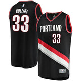 33-Zach Collins Portland Trail Blazers  Jersey Black - Icon Edition