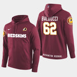 Redskins #62 Alex Balducci Player Pullover Hoodie - Burgundy