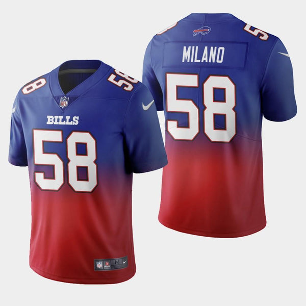 Matt Milano #58 Jersey Bills Royal Shirt Football Fan Made All