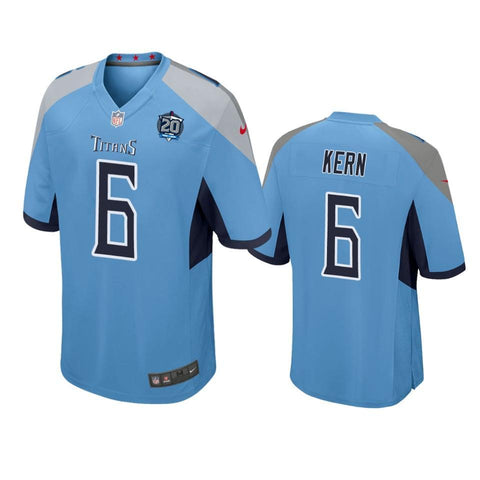 Tennessee Titans #6 Brett Kern Light Blue Game Jersey