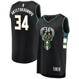 34-Giannis Antetokounmpo Milwaukee Bucks  Jersey Black - Statement Edition