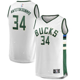 34-Giannis Antetokounmpo Milwaukee Bucks  Jersey White - Association Edition