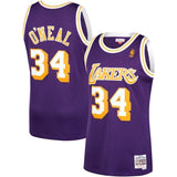 34-Shaquille O'Neal Los Angeles Lakers  Hardwood Classics Swingman Jersey – Purple
