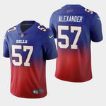 Men's Buffalo Bills #57 Lorenzo Alexander Color Crash Gradient Royal Jersey