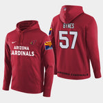 Men Arizona Cardinals #57 Josh Bynes New Season Player Pullover Hoodie - Cardinal