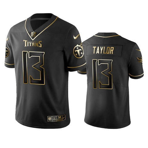 NFL 100 Taywan Taylor Tennessee Titans Black Golden Edition Vapor Untouchable Limited Jersey