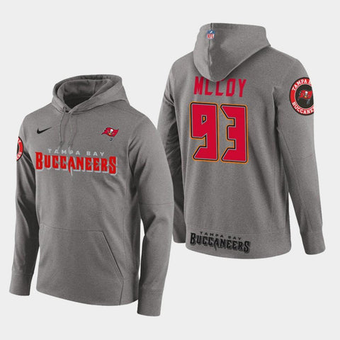 Men's Tampa Bay Buccaneers #93 Gerald McCoy New Season Player Pullover Hoodie - Gray