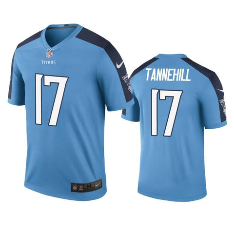 Tennessee Titans #17 Ryan Tannehill Blue Color Rush Legend Jersey