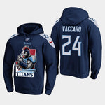 Men's HoodieMen's Tennessee Titans #24 Kenny Vaccaro Cartoon Mascot Pullover Hoodie - Light Blue