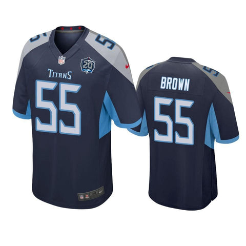 Tennessee Titans #55 Jayon Brown navy Game Jersey