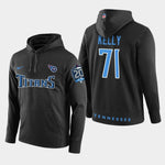 Men's Tennessee Titans #71 Dennis Kelly 20th Anniversary Patch Pullover Hoodie - Black