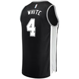 4-Derrick White San Antonio Spurs  Jersey Black - Icon Edition