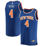 4-Isaiah Hicks New York Knicks  Jersey Royal - Icon Edition