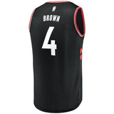 4-Lorenzo Brown Toronto Raptors  Jersey Black - Statement Edition