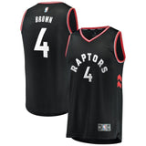 4-Lorenzo Brown Toronto Raptors  Jersey Black - Statement Edition