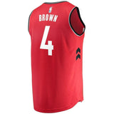 4-Lorenzo Brown Toronto Raptors  Jersey Red - Icon Edition
