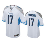 Tennessee Titans #17 Ryan Tannehill White Game Jersey