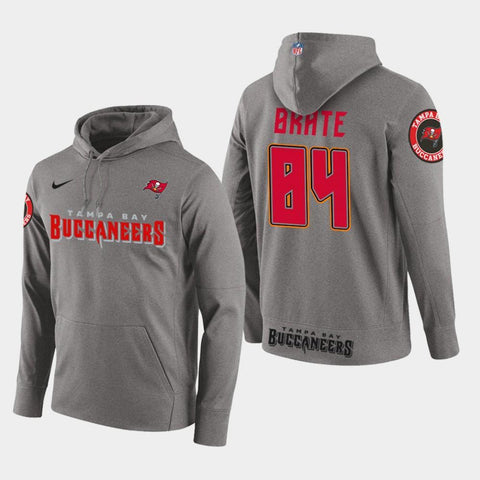 Men's Tampa Bay Buccaneers #84 Cameron Brate New Season Player Pullover Hoodie - Gray