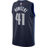 41-Dirk Nowitzki Dallas Mavericks Swingman Jersey - Statement Edition – Navy