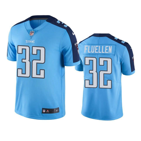 Tennessee Titans #32 Men's Light Blue David Fluellen Color Rush Limited Jersey