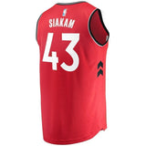43-Pascal Siakam Toronto Raptors  Jersey Red - Icon Edition
