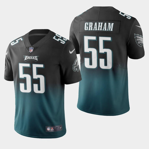 Men's Philadelphia Eagles #55 Brandon Graham Color Crash Gradient Midnight Green Jersey