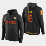 Men's Washington Redskins #5 Tress Way New Season Player Pullover Hoodie - Black