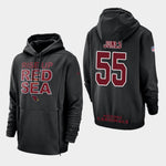 Men's Arizona Cardinals #55 Chandler Jones Sideline Lockup Pullover Hoodie - Black