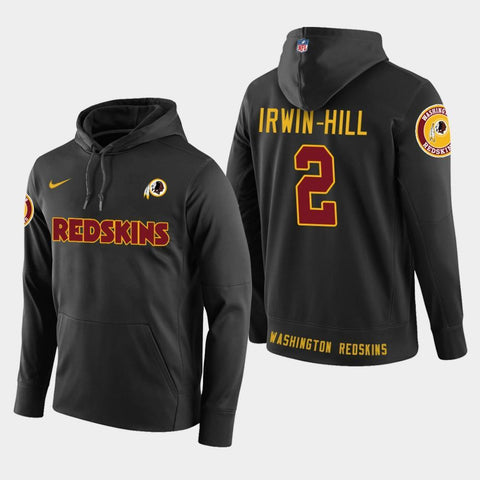 Men's Washington Redskins #2 Sam Irwin-Hill New Season Player Pullover Hoodie - Black