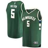 5-D.J. Wilson Milwaukee Bucks Jersey Green - Icon Edition
