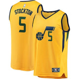 5-David Stockton Utah Jazz  Player Jersey Gold - Statement Edition