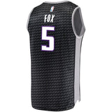 5-De'Aaron Fox Sacramento Kings Jersey Black - Statement Edition