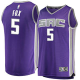 5-De'Aaron Fox Sacramento Kings  Jersey Purple - Icon Edition