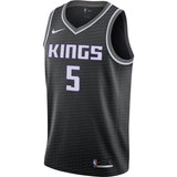 5-De'Aaron Fox Sacramento Kings  Swingman Jersey - Statement Edition – Black