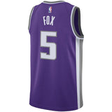 5-De'Aaron Fox Sacramento Kings Swingman Jersey Purple - Icon Edition